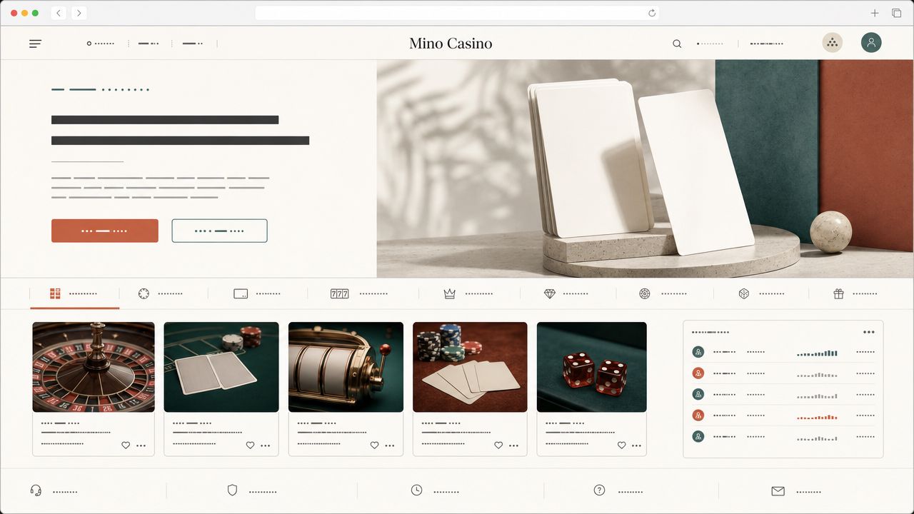 Mino Casino website screenshot