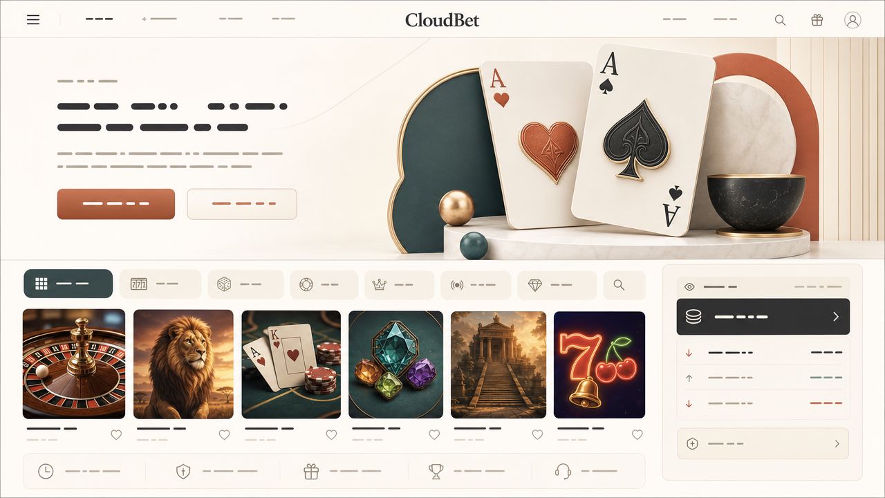 CloudBet casino website screenshot