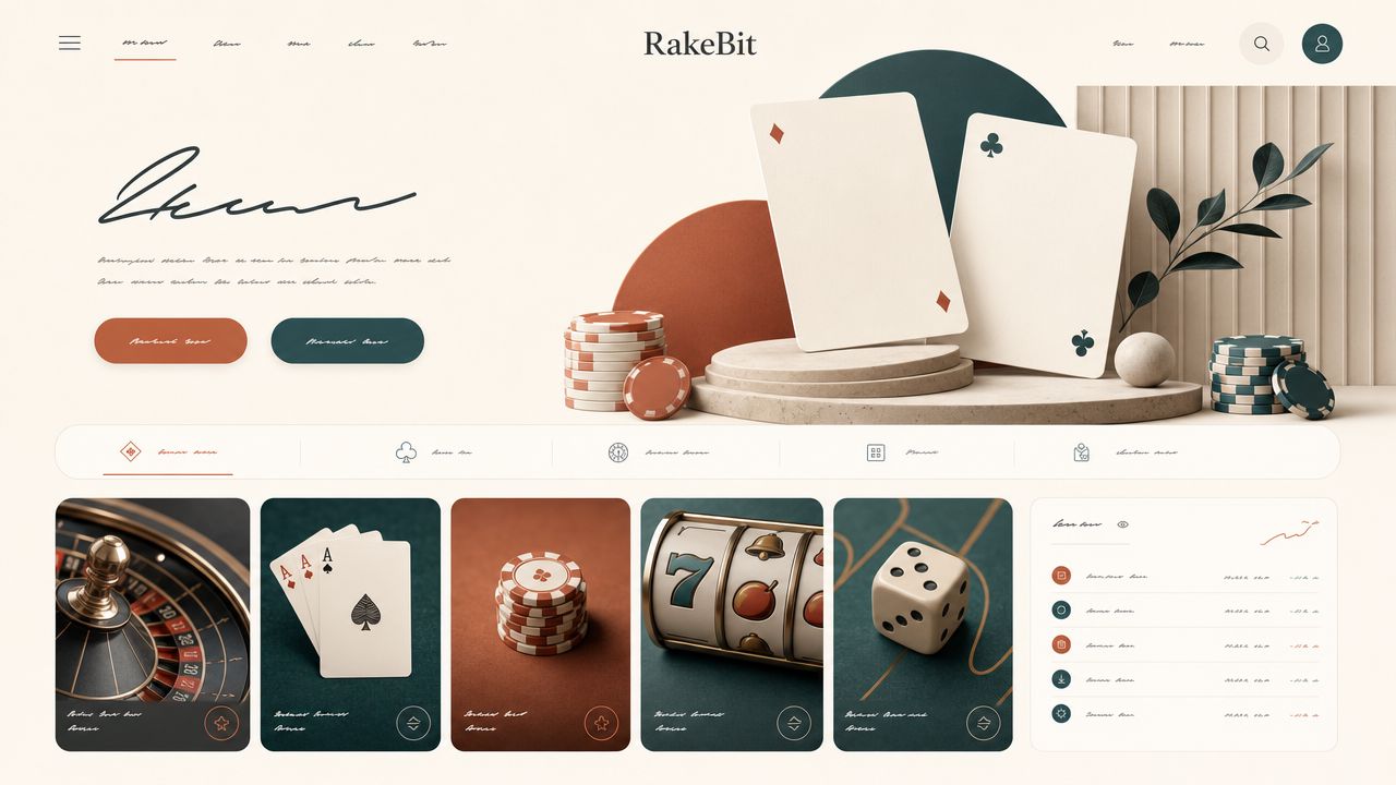 RakeBit casino website screenshot