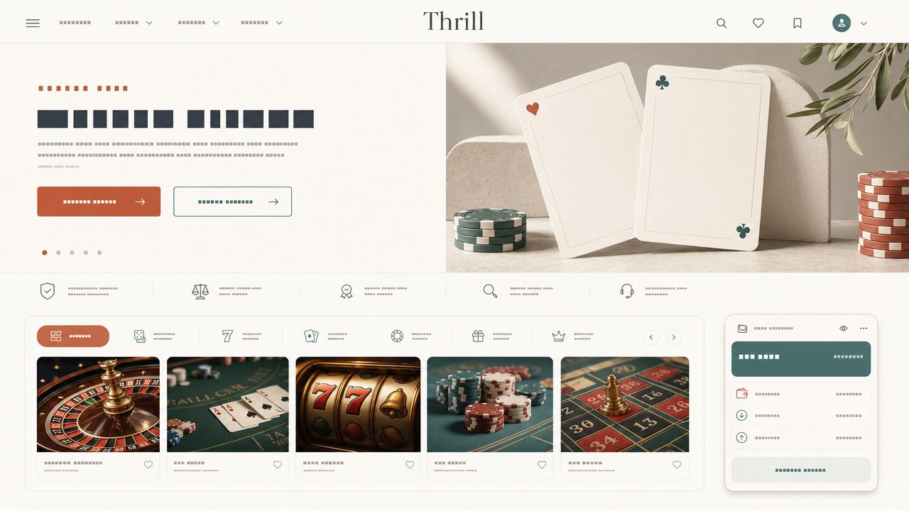 Thrill casino website screenshot