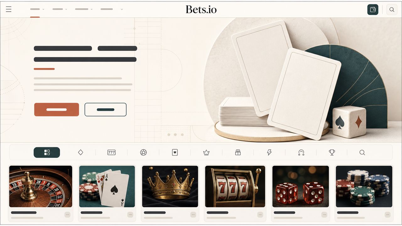 Bets.io casino website screenshot