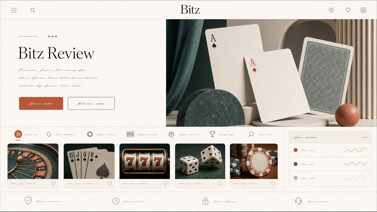 Bitz casino website screenshot
